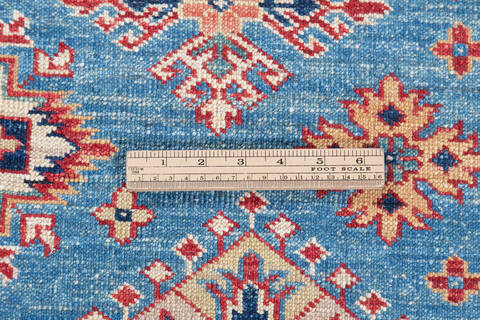 Kazak Light Blue Hand Knotted 510 X 80 Area Rug 700-148147 Image 6