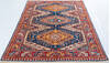 Kazak Blue Hand Knotted 49 X 66  Area Rug 700-148148 Thumb 1