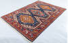 Kazak Blue Hand Knotted 49 X 66  Area Rug 700-148148 Thumb 2