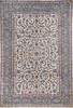 Kashan Beige Hand Knotted 100 X 148  Area Rug 700-148150 Thumb 0
