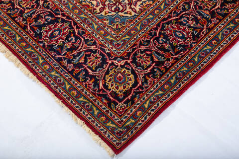 Kashan Red Hand Knotted 67 X 99 Area Rug 700-148151 Image 3