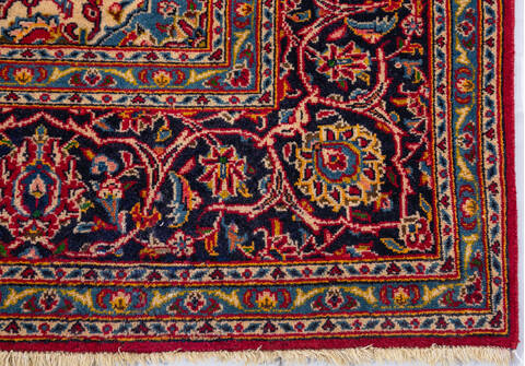 Kashan Red Hand Knotted 67 X 99 Area Rug 700-148151 Image 4
