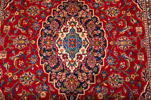 Kashan Red Hand Knotted 67 X 99 Area Rug 700-148151 Image 5