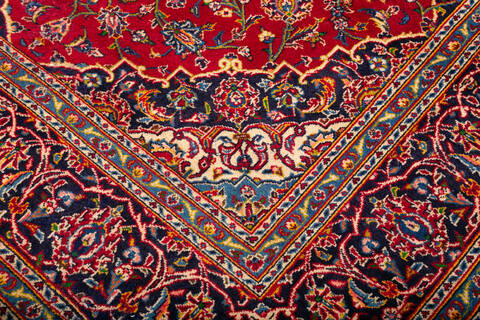 Kashan Red Hand Knotted 67 X 99 Area Rug 700-148151 Image 7