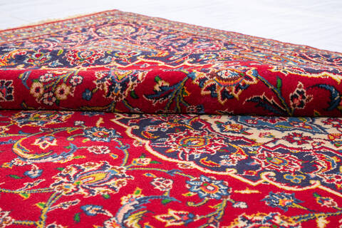 Kashan Red Hand Knotted 67 X 99 Area Rug 700-148151 Image 8