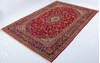 Kashan Red Hand Knotted 67 X 99 Area Rug 700-148151 Thumb 2