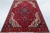 Bakhtiar Red Hand Knotted 86 X 1111  Area Rug 700-148156 Thumb 1
