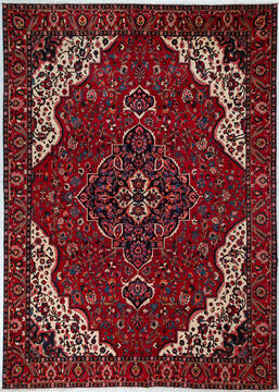 Bakhtiar Red Hand Knotted 8'6" X 11'11"  Area Rug 700-148156