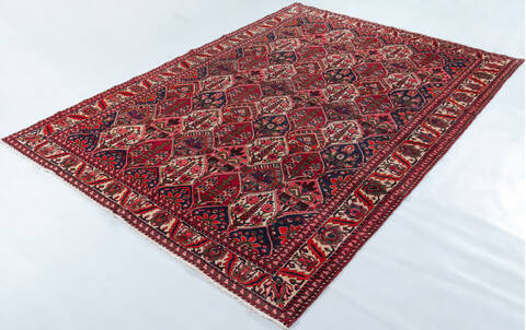 Bakhtiar Red Hand Knotted 74 X 100 Area Rug 700-148157 Image 2