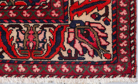 Bakhtiar Red Hand Knotted 74 X 100 Area Rug 700-148157 Image 5