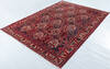 Bakhtiar Red Hand Knotted 74 X 100  Area Rug 700-148157 Thumb 2
