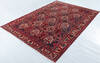 Bakhtiar Red Hand Knotted 74 X 100 Area Rug 700-148157 Thumb 2