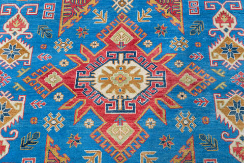 Kazak Light Blue Hand Knotted 67 X 96 Area Rug 700-148159 Image 3