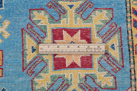 Kazak Light Blue Hand Knotted 65 X 99 Area Rug 700-148160 Image 6