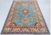 Kazak Light Blue Hand Knotted 65 X 99  Area Rug 700-148160 Thumb 1