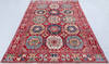 Kazak Red Hand Knotted 54 X 79  Area Rug 700-148163 Thumb 1