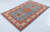 Kazak Light Blue Hand Knotted 40 X 62 Area Rug 700-148165 Thumb 2