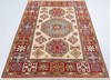 Kazak Beige Hand Knotted 40 X 63  Area Rug 700-148168 Thumb 1