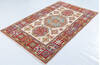 Kazak Beige Hand Knotted 40 X 63  Area Rug 700-148168 Thumb 2