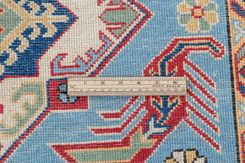 Kazak Light Blue Hand Knotted 40 X 510 Area Rug 700-148171 Image 6