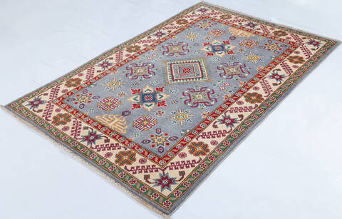 Kazak Grey Hand Knotted 311 X 59 Area Rug 700-148172 Image 2