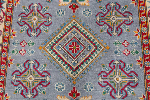 Kazak Grey Hand Knotted 311 X 59 Area Rug 700-148172 Image 3