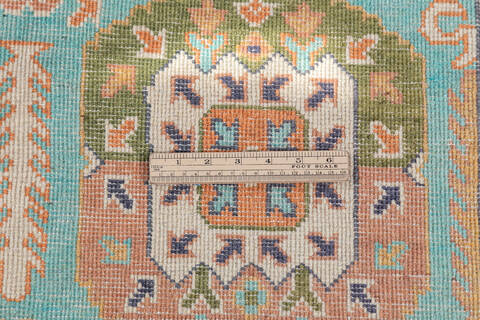 Kazak Green Hand Knotted 40 X 60 Area Rug 700-148173 Image 6