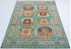 Kazak Green Hand Knotted 40 X 60  Area Rug 700-148173 Thumb 1