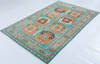 Kazak Green Hand Knotted 40 X 60  Area Rug 700-148173 Thumb 2