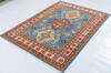 Kazak Light Blue Hand Knotted 41 X 58  Area Rug 700-148174 Thumb 2