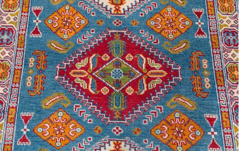 Kazak Blue Hand Knotted 40 X 61 Area Rug 700-148176 Image 3