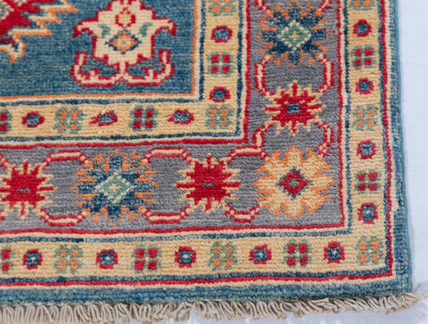 Kazak Blue Hand Knotted 27 X 41 Area Rug 700-148177 Image 4