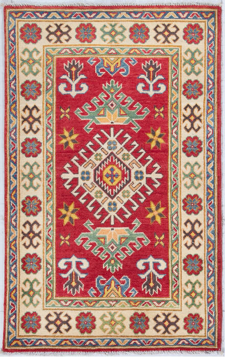 Kazak Red Hand Knotted 28 X 43 Area Rug 700-148178 Image 0