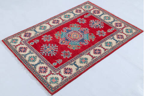 Kazak Red Hand Knotted 210 X 41 Area Rug 700-148180 Image 2