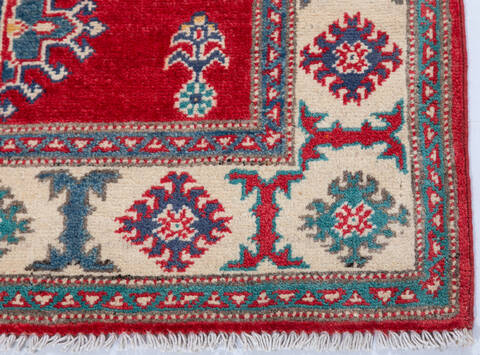 Kazak Red Hand Knotted 210 X 41 Area Rug 700-148180 Image 4