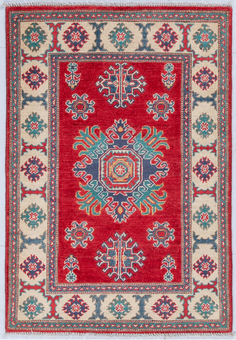 Kazak Red Hand Knotted 210 X 41 Area Rug 700-148180 Image 0