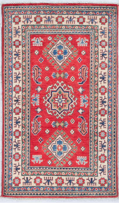 Kazak Red Hand Knotted 27 X 44 Area Rug 700-148181 Image 0