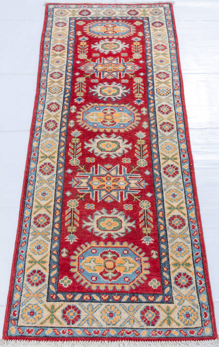 Kazak Red Runner Hand Knotted 20 X 510 Area Rug 700-148182 Image 1