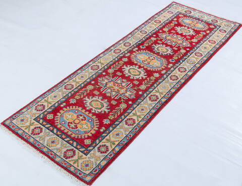 Kazak Red Runner Hand Knotted 20 X 510 Area Rug 700-148182 Image 2