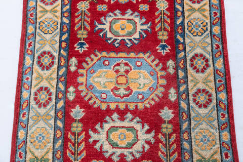 Kazak Red Runner Hand Knotted 20 X 510 Area Rug 700-148182 Image 3