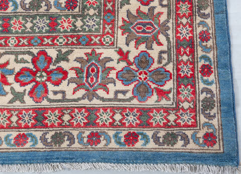 Kazak Light Blue Hand Knotted 99 X 138 Area Rug 700-148184 Image 6