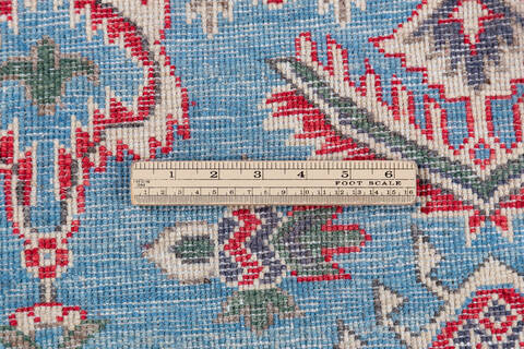 Kazak Light Blue Hand Knotted 99 X 138 Area Rug 700-148184 Image 9