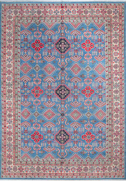 Kazak Light Blue Hand Knotted 9'9" X 13'8"  Area Rug 700-148184