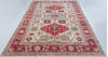 Kazak Beige Hand Knotted 85 X 112 Area Rug 700-148185 Thumb 1