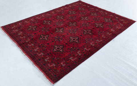 Khan Mohammadi Red Hand Knotted 55 X 76 Area Rug 700-148189 Image 2