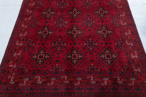 Khan Mohammadi Red Hand Knotted 55 X 76 Area Rug 700-148189 Image 3