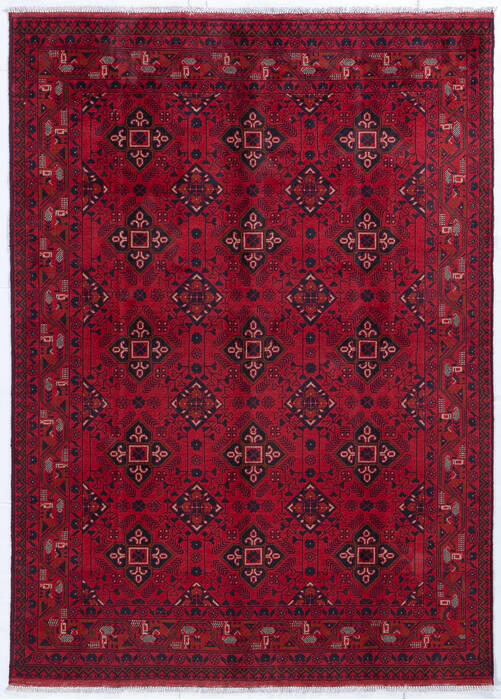 Khan Mohammadi Red Hand Knotted 55 X 76 Area Rug 700-148189 Image 0