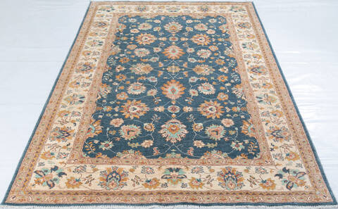 Chobi Blue Hand Knotted 511 X 90 Area Rug 700-148192 Image 1