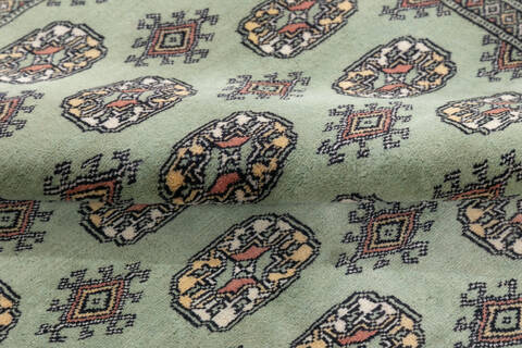 Bokhara Green Hand Knotted 48 X 65 Area Rug 700-148193 Image 5