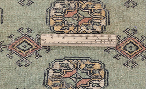 Bokhara Green Hand Knotted 48 X 65 Area Rug 700-148193 Image 6